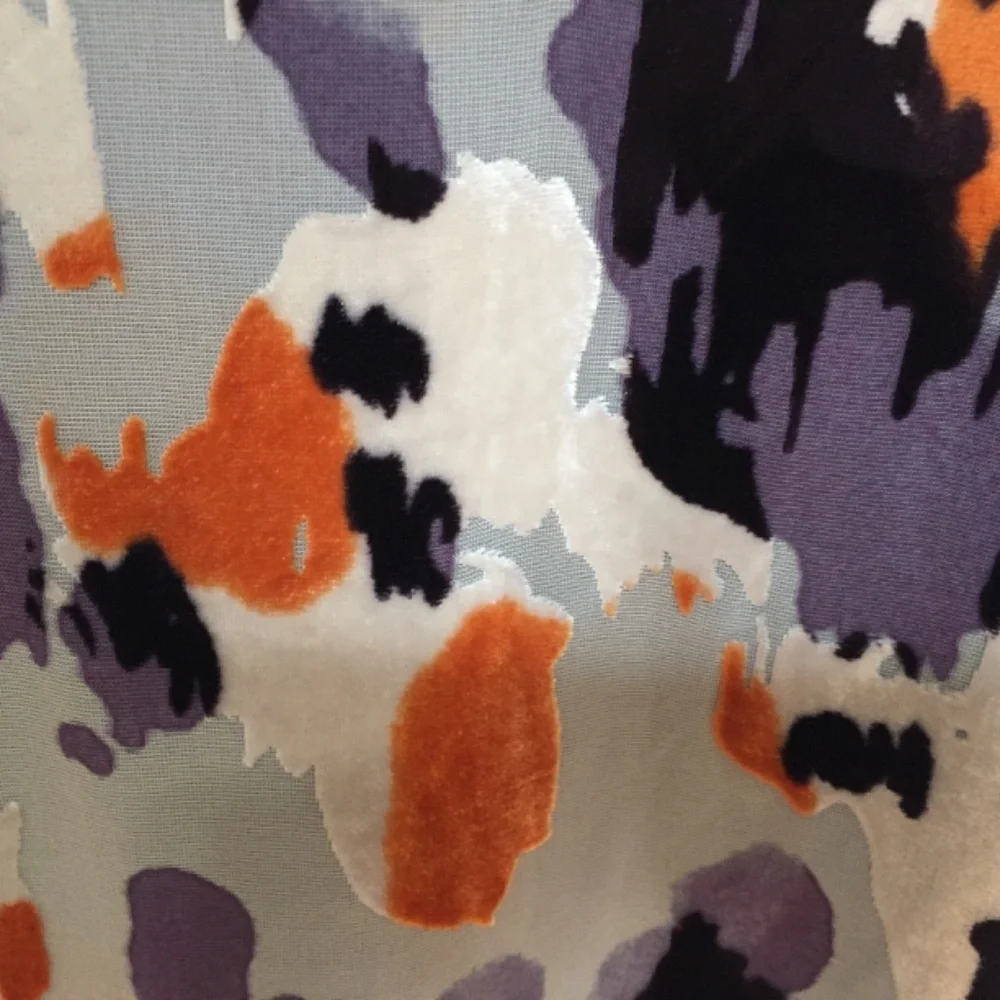 CAbi Gray, Purple and Orange Mini Dress